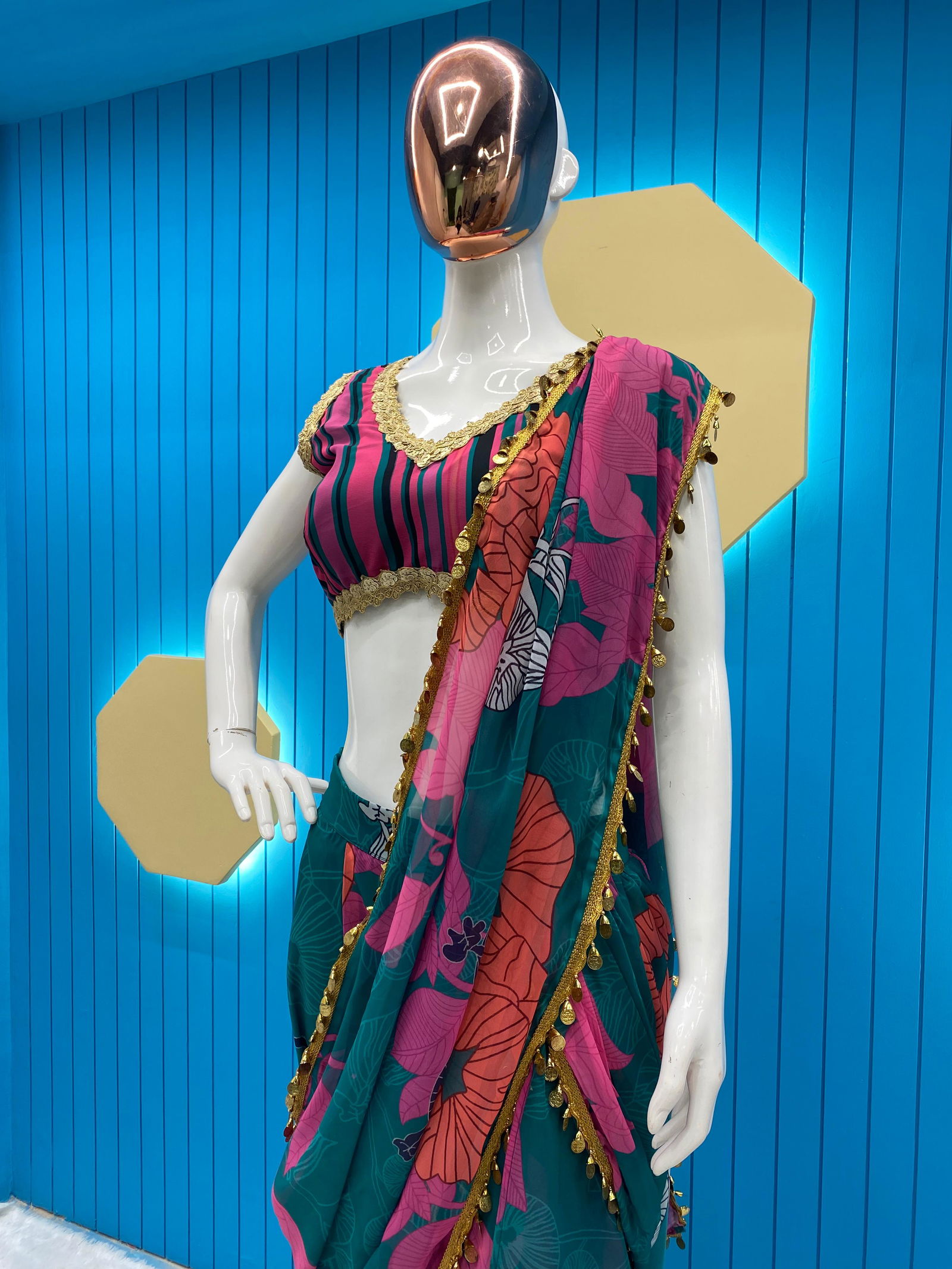 LG 1732 Georgette Choli Style Party Wear Sarees Catalog